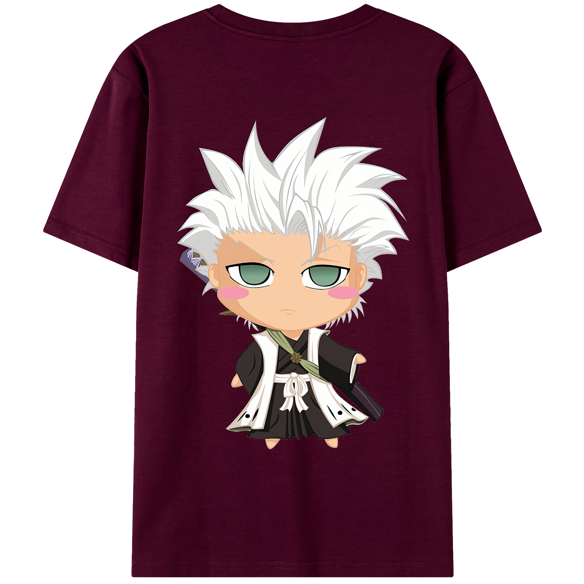 （画像用） ブリーチ 日番谷冬獅郎（ひつがや とうしろう） BLEACH Hitsugaya Toushirou レディース半袖Tシャツ(バックプリント)